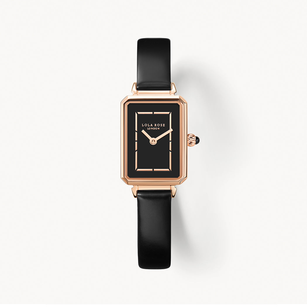 Reloj Ónix Negro con Oro Rosa