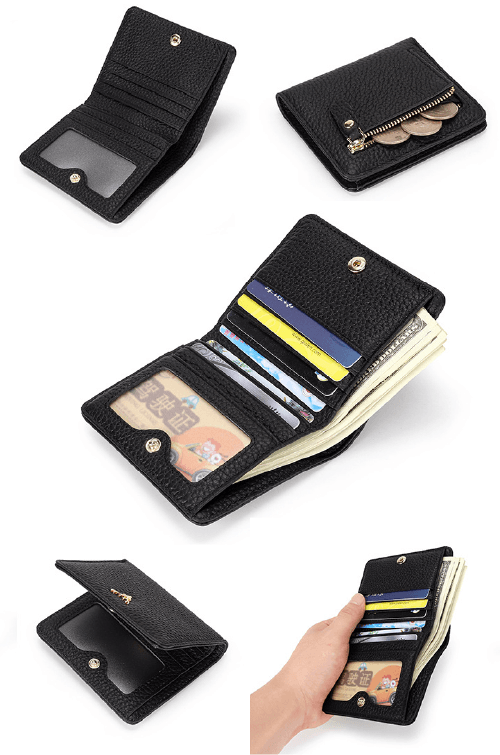 Cartera Compacta Roseli en Cuero Auténtico