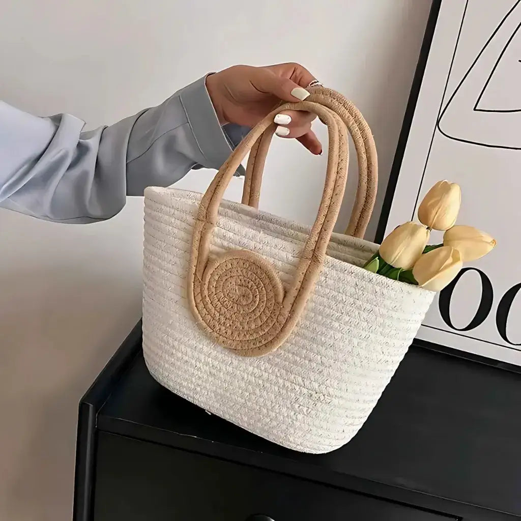 Bolsa Lolla Off White y Beige