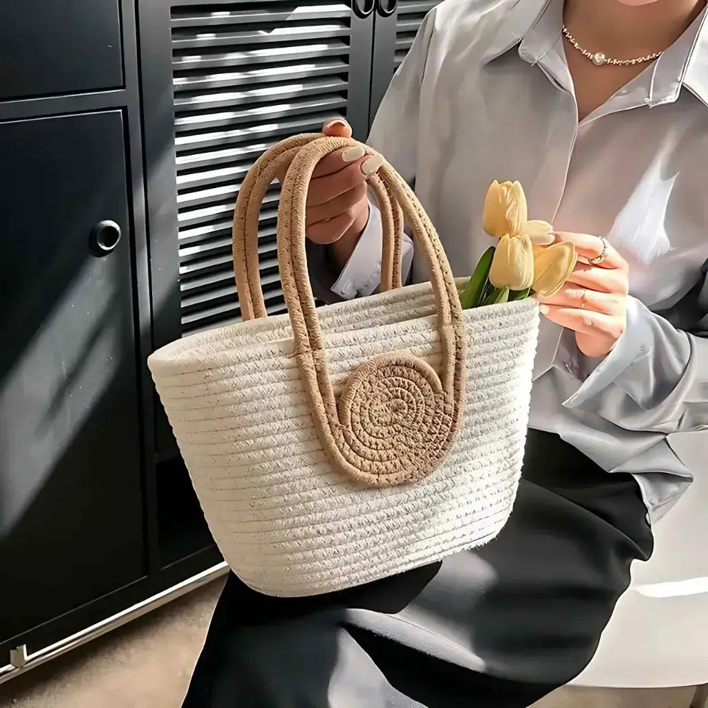 Bolsa Lolla Off White y Beige