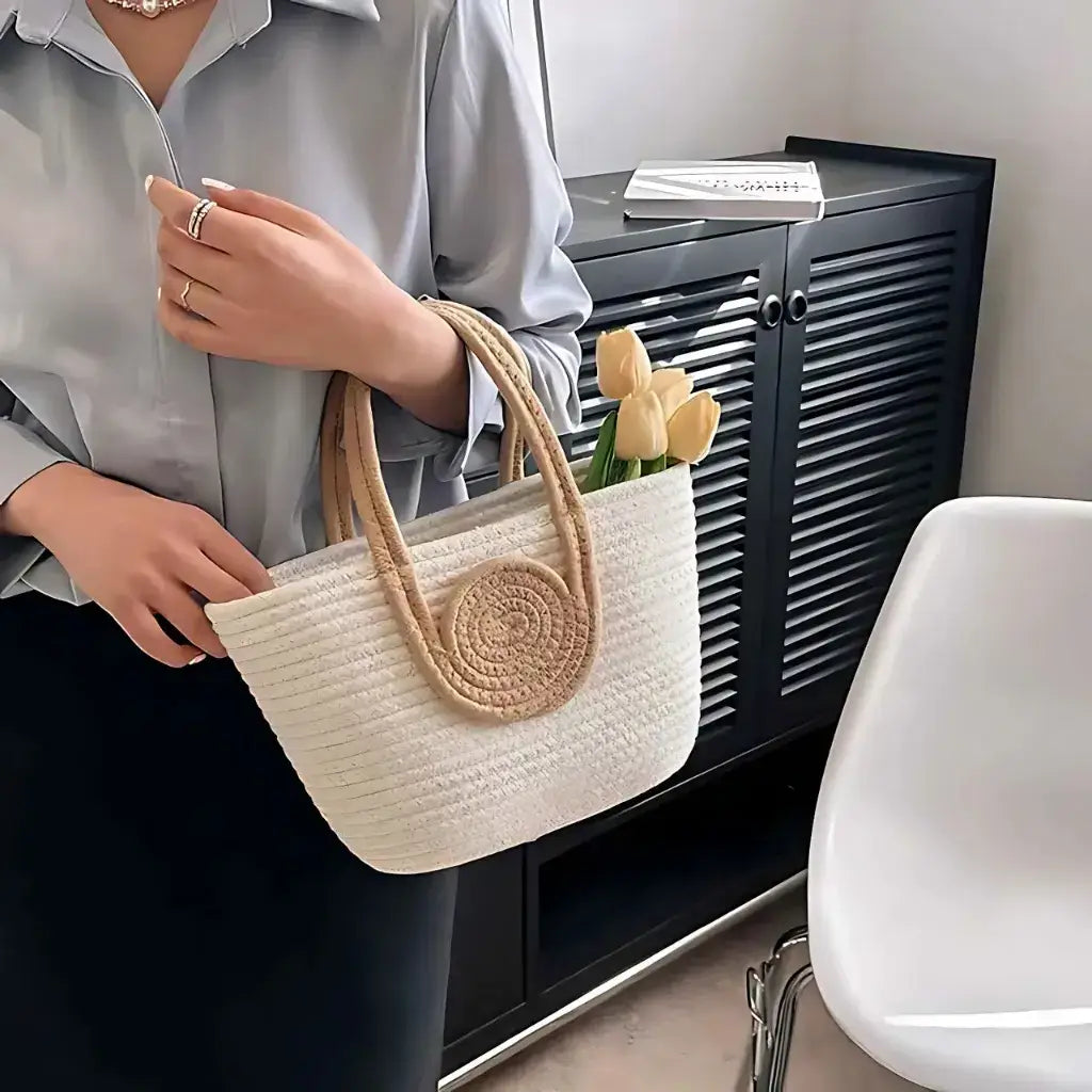 Bolsa Lolla Off White y Beige
