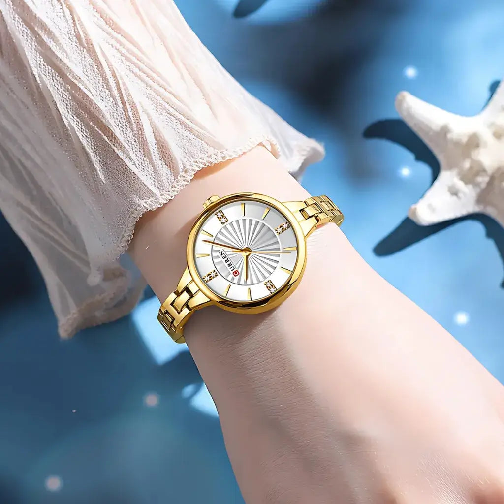 Reloj Royale Dorado con Blanco