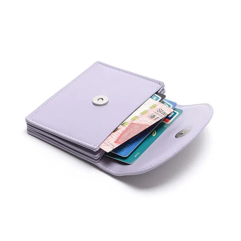 Cartera Compacta de Cuero Auténtico