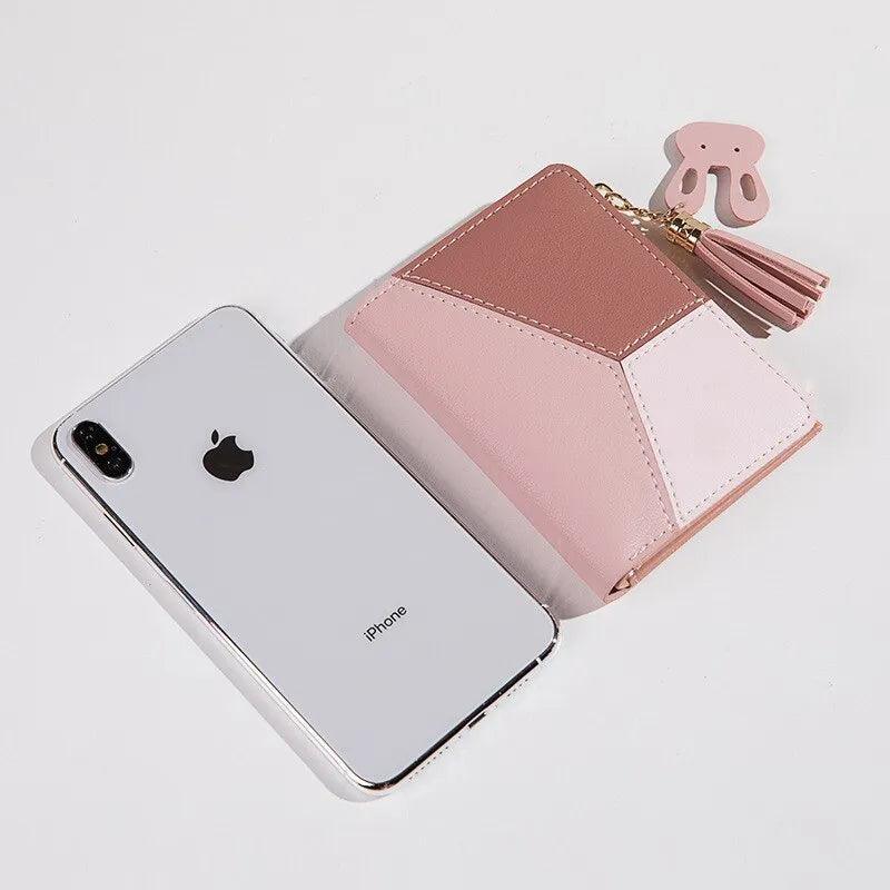 Cartera Compacta Abstract Lilly en Piel