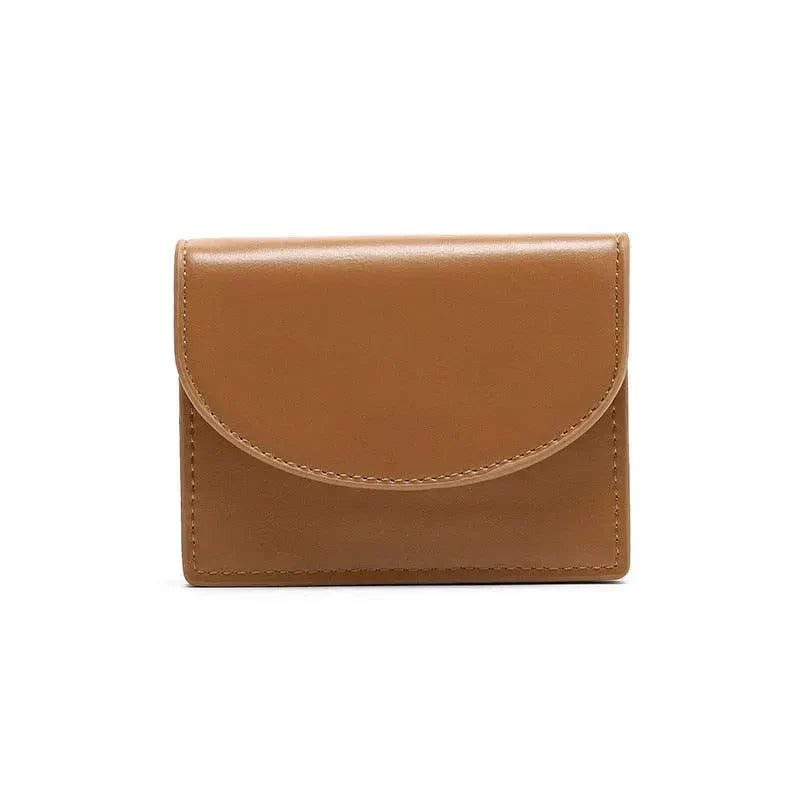 Cartera Compacta de Cuero Auténtico