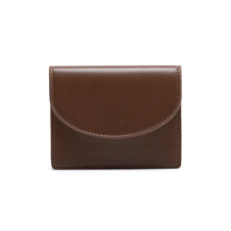 Cartera Compacta de Cuero Auténtico