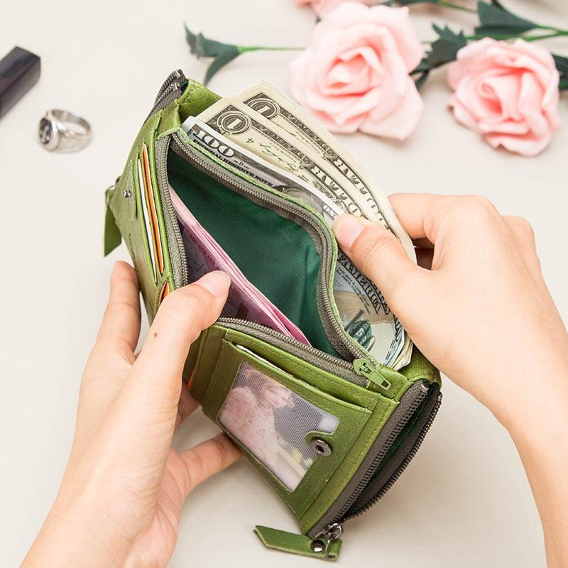 Cartera Antonella en Cuero Genuino