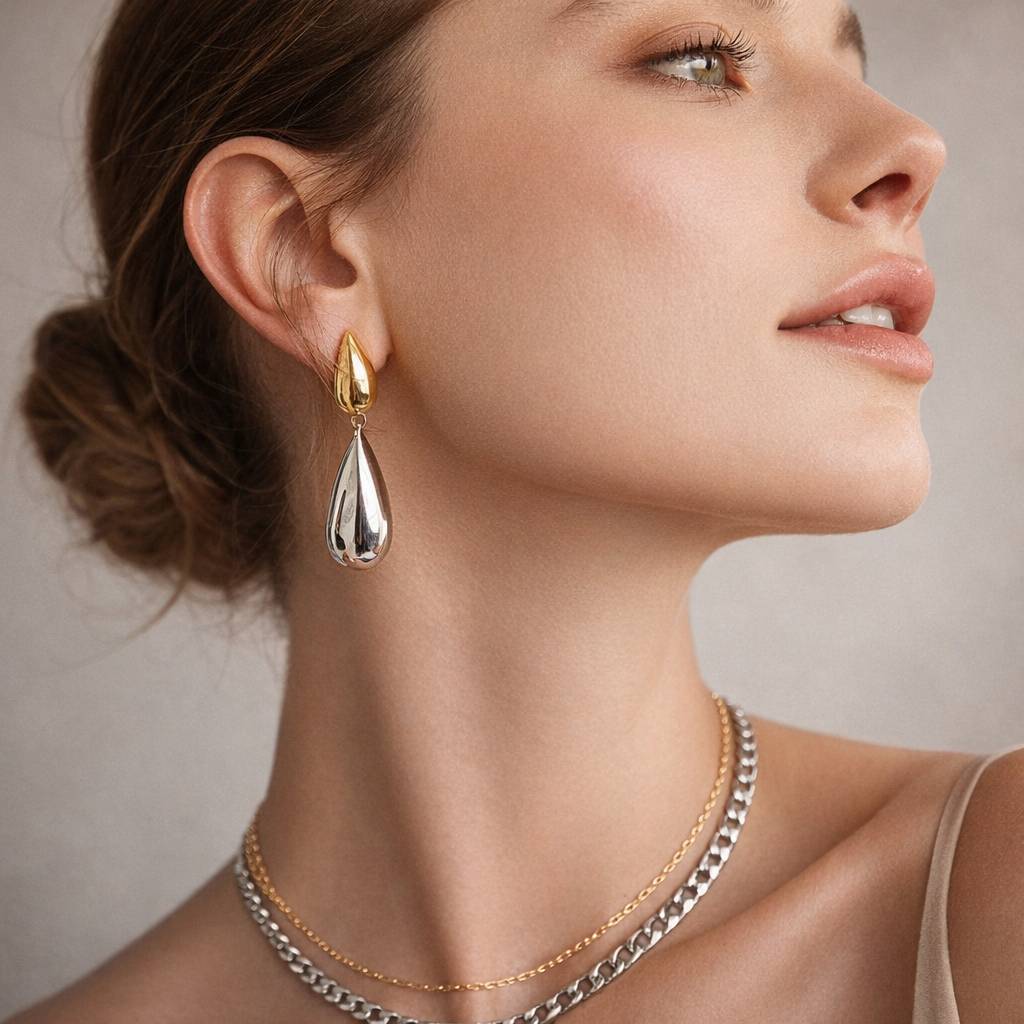 Pendientes Sol & Luna | Diseño Bicolor