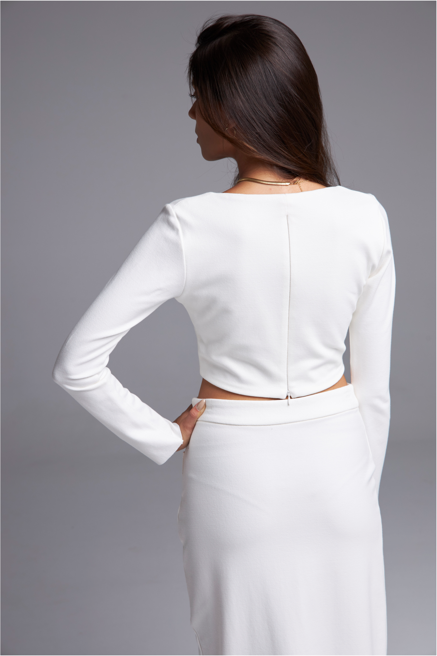 Cropped Singular en Blanco Roto