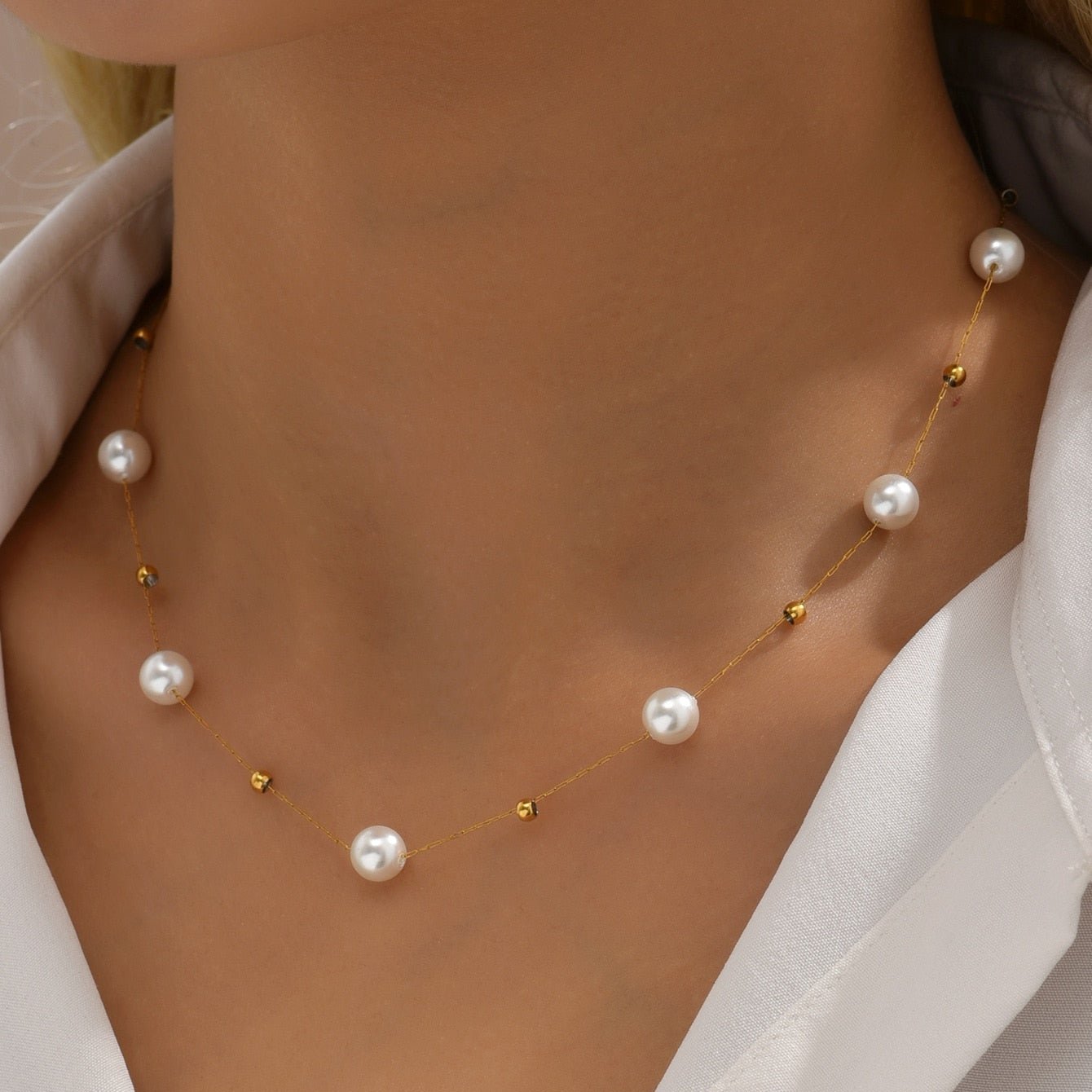 Collar Perla Intercalada