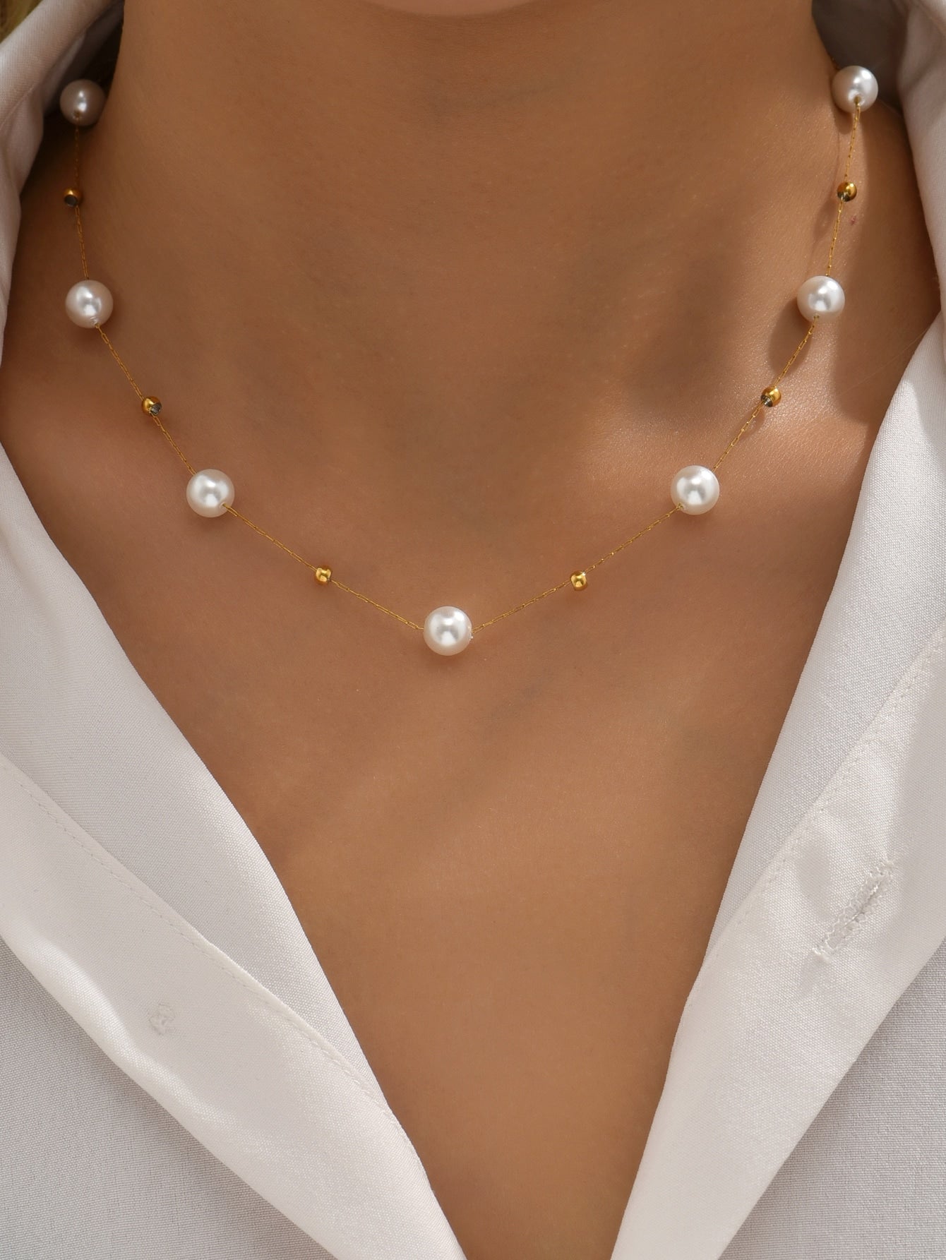 Collar Perla Intercalada