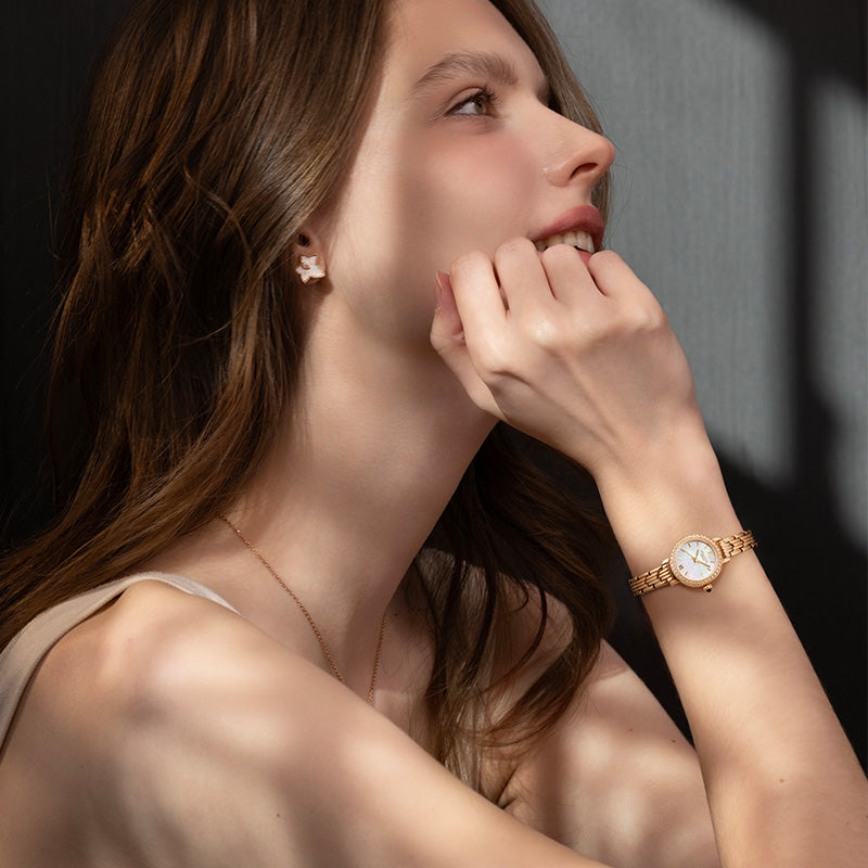Reloj Madrepérola Rosé con Circonita