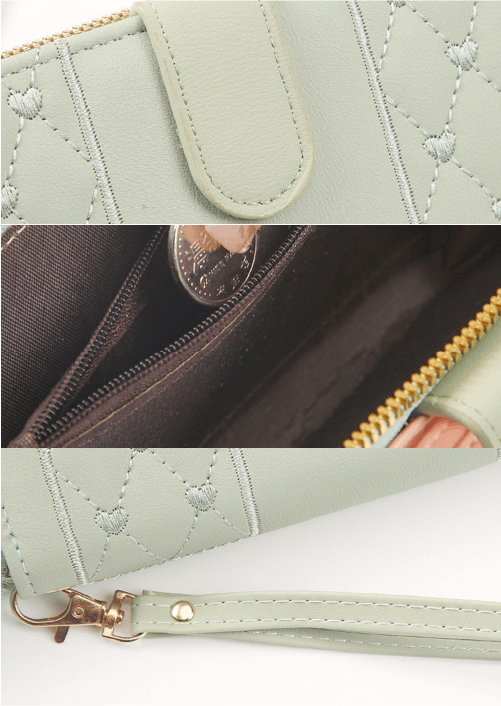 Cartera Bordada Puffer Lilie en Cuero