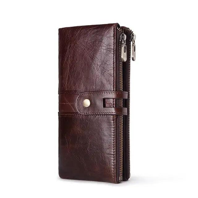 Cartera Longy en Cuero Genuino