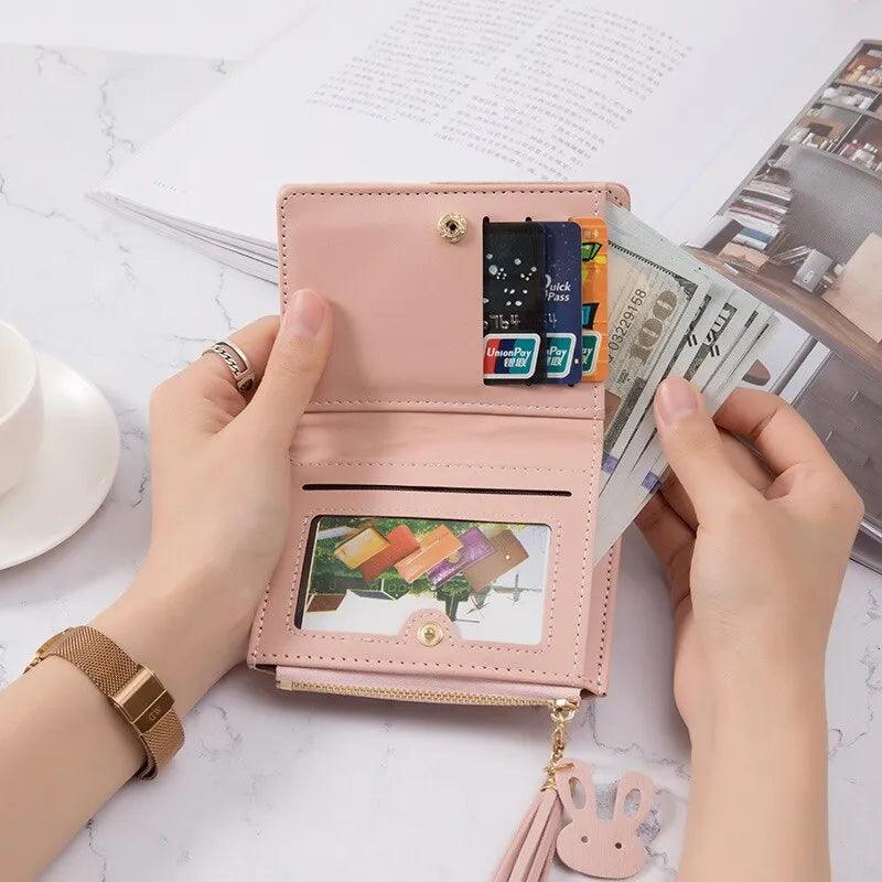 Cartera Compacta Abstract Lilly en Piel