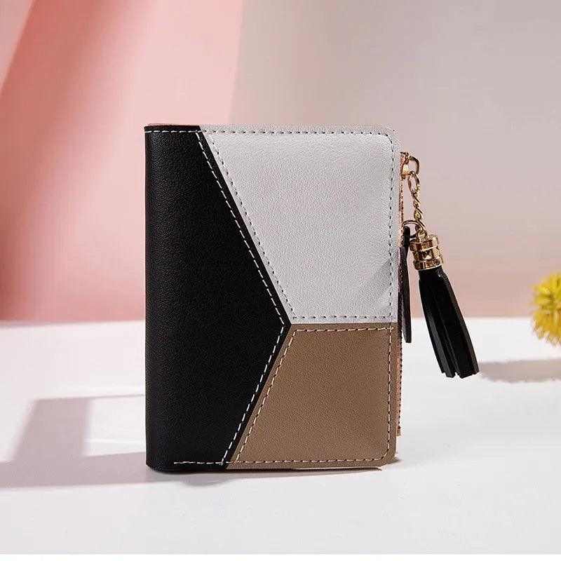 Cartera Compacta Abstract Lilly en Piel