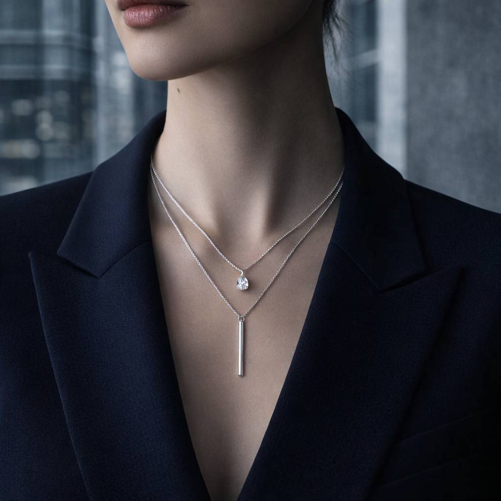 Collar Resiliencia Layered | Edición Silver Vertical