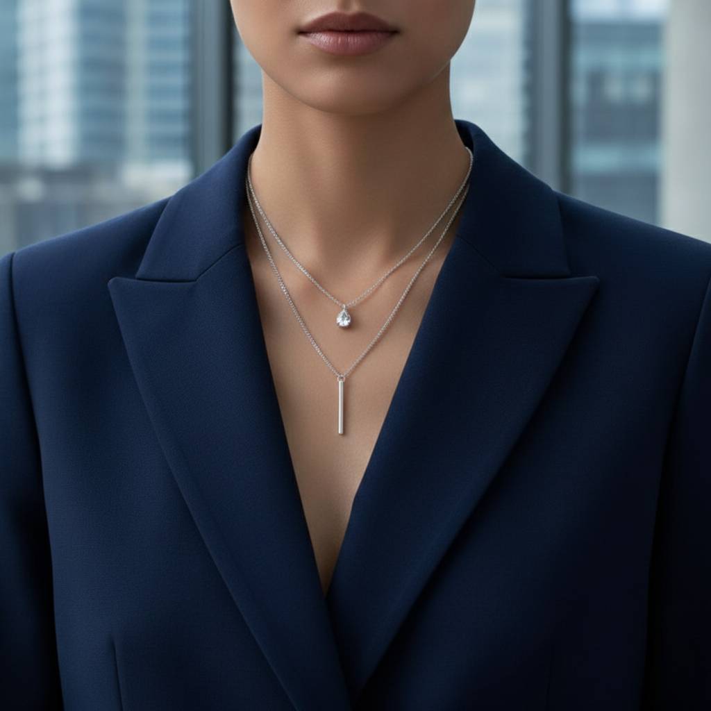 Collar Resiliencia Layered | Edición Silver Vertical