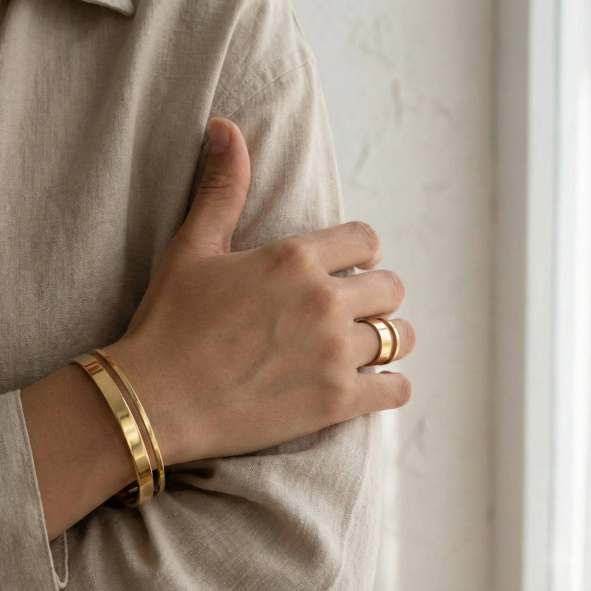 Conjunto Minimal Geométrico | Pulsera y Anillo