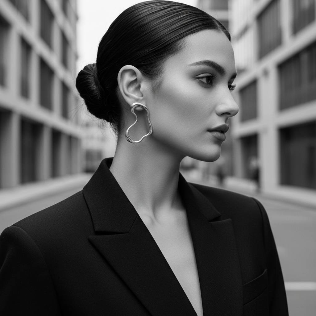 Pendientes Fluid Gold: Diseño Abstracto Gold