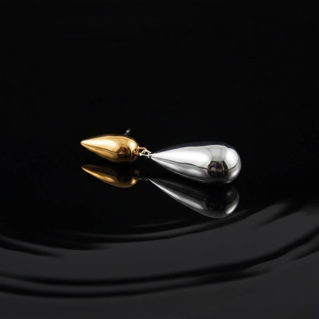 Pendientes Sol & Luna | Diseño Bicolor